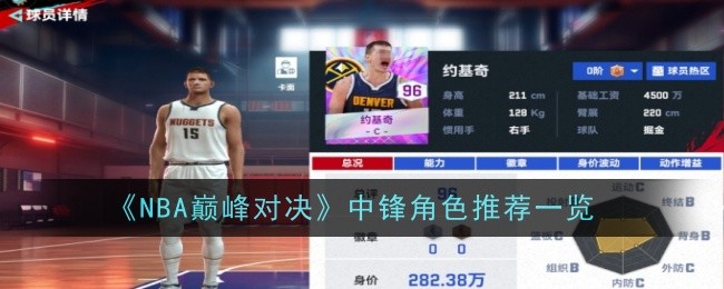 NBA巅峰对决中锋角色推荐一览
